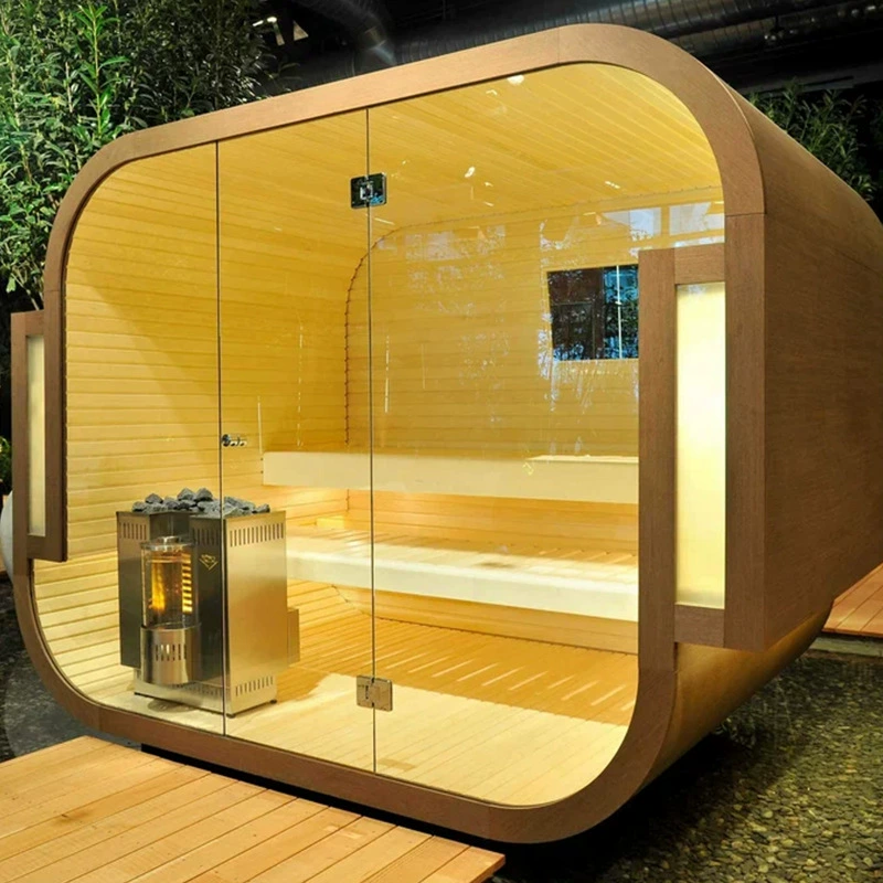 Водоустойчива желязна кедрова външна врата за пара